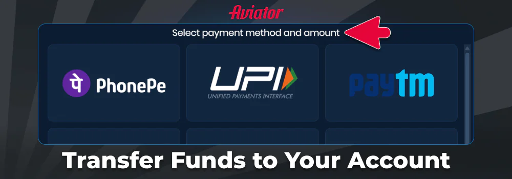 Make a deposit to play Aviator game